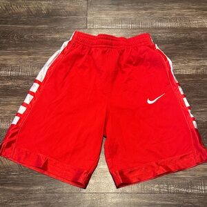 Nike Kids Red and White Sports Shorts
